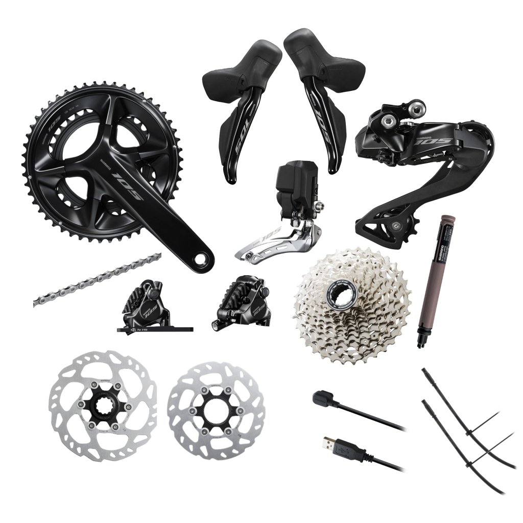 シマノSHIMANO 105 FC-R7100とULTEGRA RD R8000 shimano-105-di2-r7100-groupset