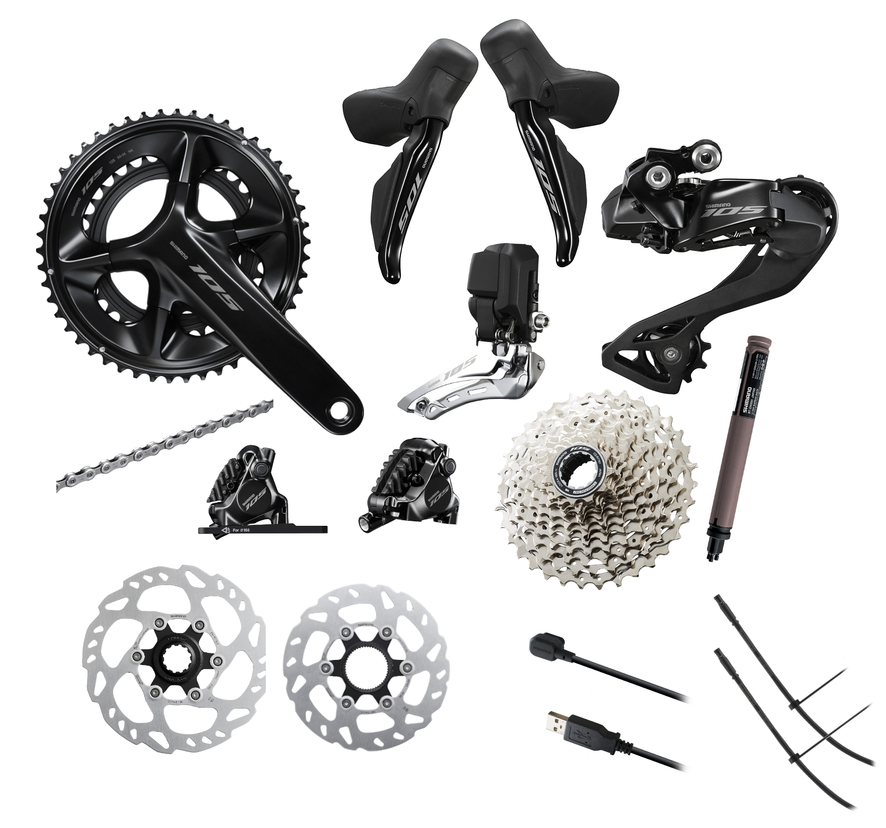 Shimano 105 DI2 R7100 2x12 Grupset