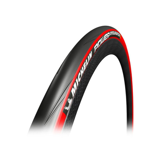 Michelin Power Endurance Black TS 700x25C Tire - Red
