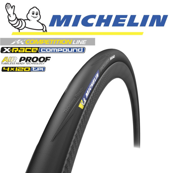 Michelin Power Road TLR Black 700x32C Tubeless Ready Tire