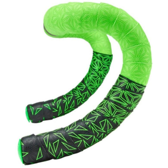 Supacaz Super Sticky Kush Star Fade - Neon Green Handlebar Tape